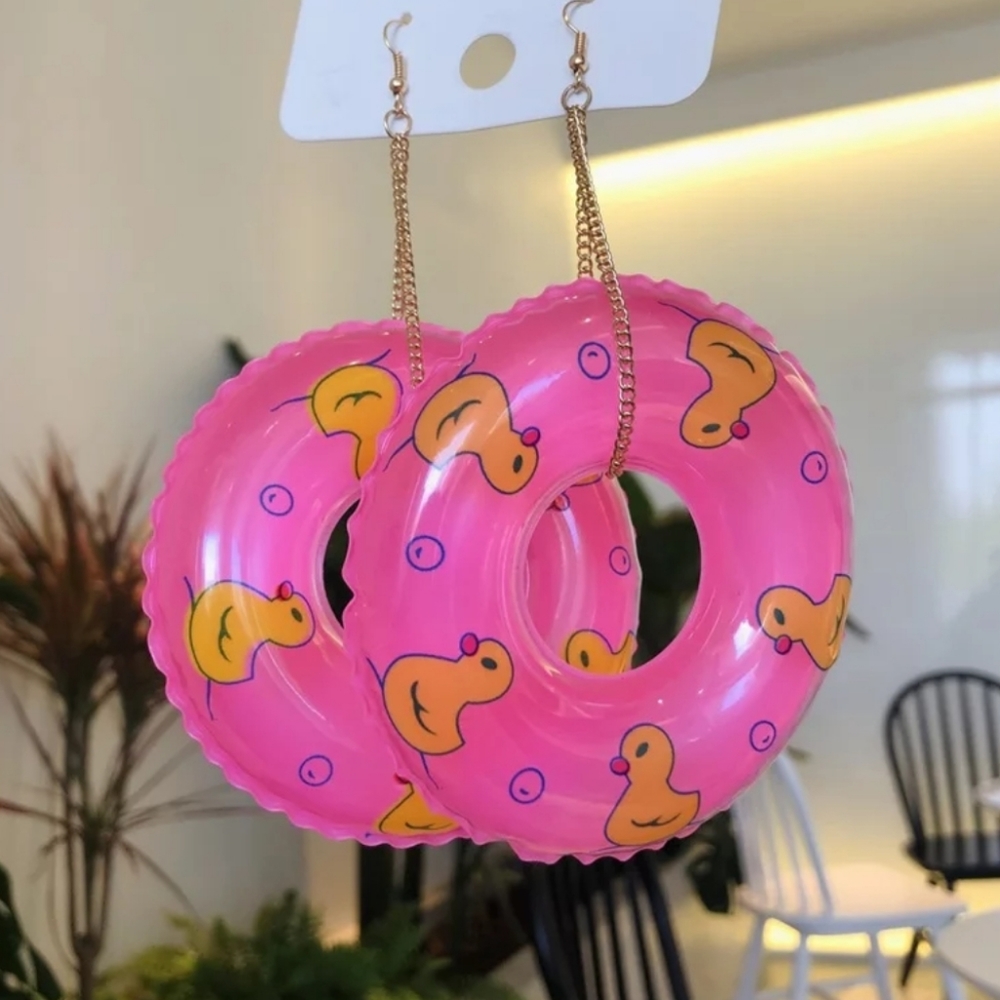 Pink Float Earrings